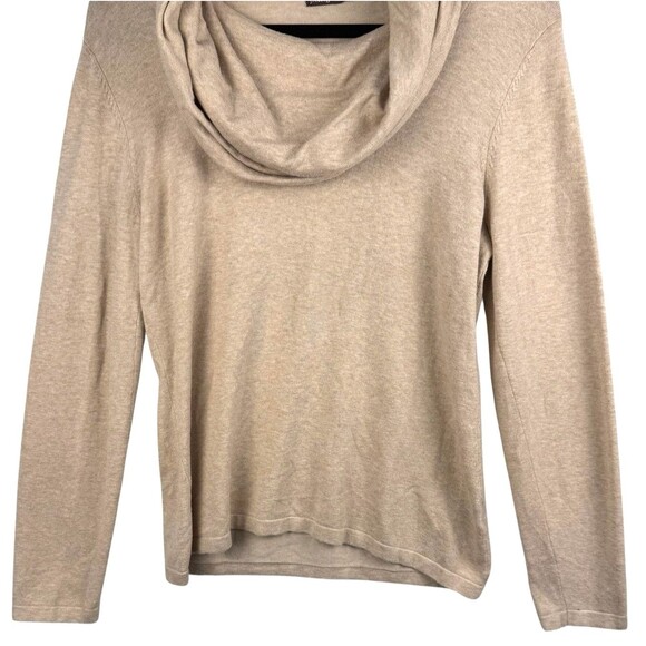 J McLaughlin Shirt Sweater Women's Medium Cowl Neck Modal Cotton Blend Beige - Picture 2 of 9